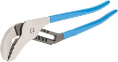 Channellock - 16" OAL, 4-1/4" Max Capacity, 8 Position Tongue & Groove Pliers - Standard Straight Jaws, Standard Head, Plastic Dipped Handles - Americas Tooling