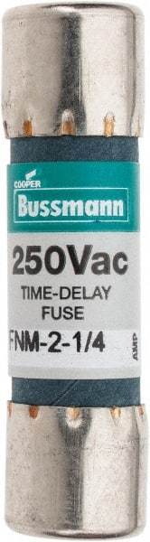 Cooper Bussmann - 250 VAC, 2.25 Amp, Time Delay General Purpose Fuse - Fuse Holder Mount, 1-1/2" OAL, 10 at 125 V kA Rating, 13/32" Diam - Americas Tooling