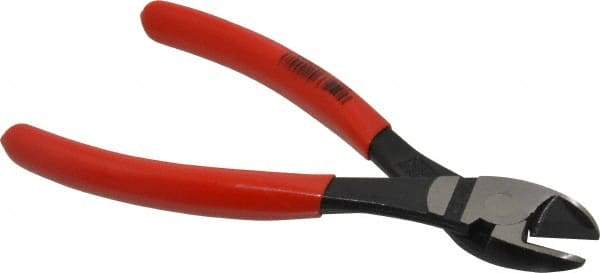 Knipex - 7" OAL, 7/64" Capacity, Diagonal Cutter - 1" Jaw Length x 1" Jaw Width, Oval Head, Plastic Coated Handle - Americas Tooling