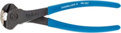 Channellock - 7-1/2" OAL, End Cutting Pliers - #00-1/4 Capacity, 0.35" Jaw Length x 1.18" Jaw Width, Plastic Dipped Handle - Americas Tooling