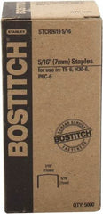 Stanley Bostitch - 1/4" Long x 7/16" Wide, 24 Gauge Crowned Construction Staple - Steel, Chisel Point - Americas Tooling