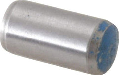 Metric Blue - 10mm Diam x 20mm Pin Length Alloy Steel Pull Out Dowel Pin - 1 Beveled & 1 Threaded End - Americas Tooling