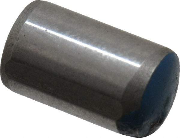 Metric Blue - 6mm Diam x 10mm Pin Length Alloy Steel Pull Out Dowel Pin - 1 Beveled & 1 Threaded End - Americas Tooling