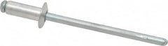 RivetKing - Size 43 Dome Head Aluminum Open End Blind Rivet - Steel Mandrel, 0.126" to 0.187" Grip, 1/4" Head Diam, 0.129" to 0.133" Hole Diam, 0.337" Length Under Head, 1/8" Body Diam - Americas Tooling