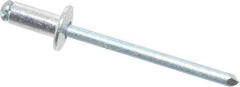 RivetKing - Size 53 Dome Head Aluminum Open End Blind Rivet - Steel Mandrel, 0.126" to 0.187" Grip, 0.312" Head Diam, 0.16" to 0.164" Hole Diam, 0.362" Length Under Head, 5/32" Body Diam - Americas Tooling