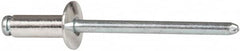 RivetKing - Size 54 Dome Head Aluminum Open End Blind Rivet - Steel Mandrel, 0.188" to 1/4" Grip, 0.312" Head Diam, 0.16" to 0.164" Hole Diam, 0.425" Length Under Head, 5/32" Body Diam - Americas Tooling