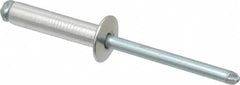 RivetKing - Size 610 Dome Head Aluminum Open End Blind Rivet - Steel Mandrel, 0.501" to 5/8" Grip, 3/8" Head Diam, 0.192" to 0.196" Hole Diam, 0.825" Length Under Head, 3/16" Body Diam - Americas Tooling