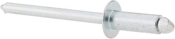 RivetKing - Size 54 Dome Head Steel Open End Blind Rivet - Steel Mandrel, 0.188" to 1/4" Grip, 0.312" Head Diam, 0.16" to 0.164" Hole Diam, 0.425" Length Under Head, 5/32" Body Diam - Americas Tooling