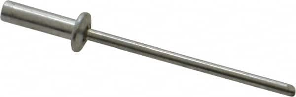 RivetKing - Size 44 Dome Head Aluminum Closed End Sealing Blind Rivet - Aluminum Mandrel, 0.188" to 1/4" Grip, 1/4" Head Diam, 0.129" to 0.133" Hole Diam, 0.485" Length Under Head, 1/8" Body Diam - Americas Tooling