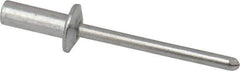 RivetKing - Size 53 Dome Head Aluminum Closed End Sealing Blind Rivet - Aluminum Mandrel, 0.188" to 1/4" Grip, 3/8" Head Diam, 0.192" to 0.196" Hole Diam, 0.531" Length Under Head, 3/16" Body Diam - Americas Tooling