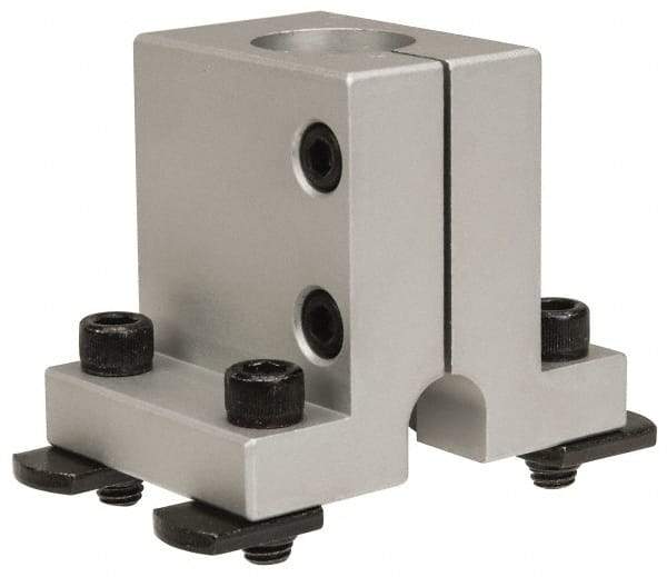 80/20 Inc. - 3 Inch Wide x 2-1/2 Inch High x 2-1/8 Inch Deep Single Shaft Stanchion Base - 1.004 Inch Hole x 0.328 Inch Bolt Hole Diameter - Americas Tooling