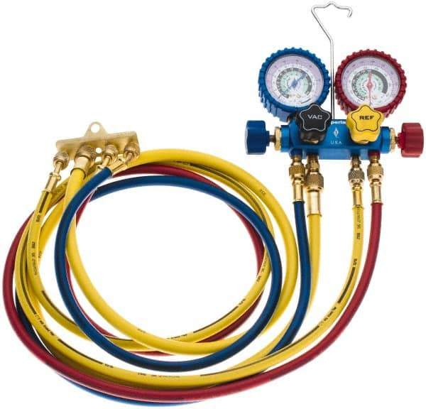Imperial - 4 Valve Manifold Gauge - With 4 x 5' Hose - Americas Tooling