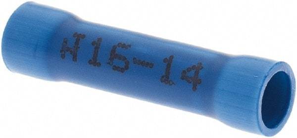 Made in USA - 16 to 14 AWG Compatible, Butt Splice Terminal - Blue - Americas Tooling