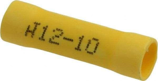 Made in USA - 12 to 10 AWG Compatible, Butt Splice Terminal - Yellow - Americas Tooling