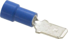 Made in USA - 16 to 14 AWG, Noninsulated, Male Wire Disconnect - 1/4 Inch Wide Tab, Blue - Americas Tooling