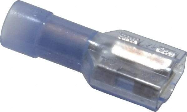 Made in USA - 16 to 14 AWG, Nylon, Fully Insulated, Female Wire Disconnect - 1/4 Inch Wide Tab, Clear - Americas Tooling