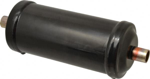 Parker - 5/8" Connection, 3" Diam, 9.24" Long, Refrigeration Liquid Line Filter Dryer - 7-3/4" Cutout Length, 361 Drops Water Capacity - Americas Tooling