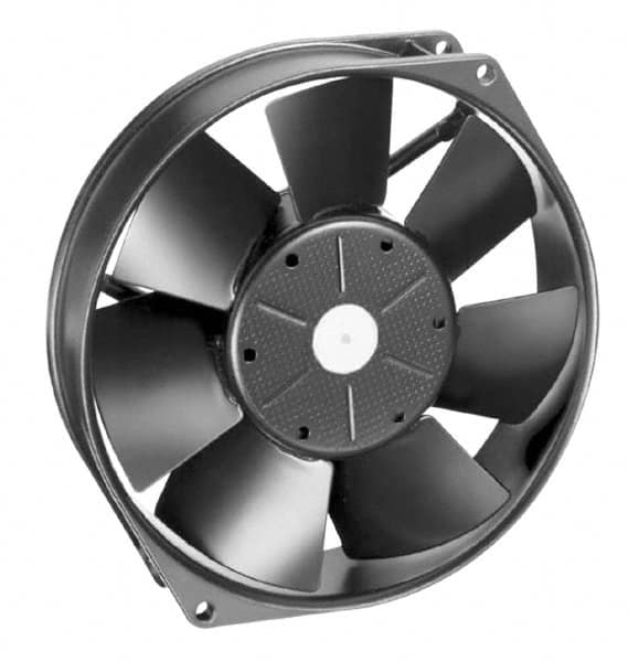 EBM Papst - 12 Volts, DC, 212 CFM, Round Tube Axial Fan - 1 Amp Rating, 5.91" High x 5.91" Wide x 1-1/2" Deep - Americas Tooling