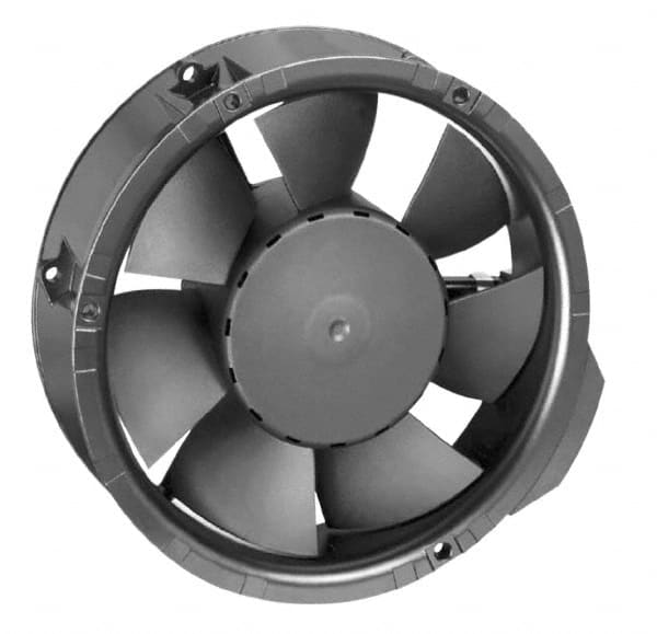 EBM Papst - 48 Volts, DC, 241 CFM, Round Tube Axial Fan - 0.35 Amp Rating, 6.77" High x 6.77" Wide x 2.01" Deep - Americas Tooling