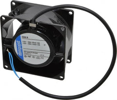 EBM Papst - 115 Volts, AC, 36 CFM, Square Tube Axial Fan - 0.1 Amp Rating, 80mm High x 3.15" Wide x 1-1/2" Deep - Americas Tooling