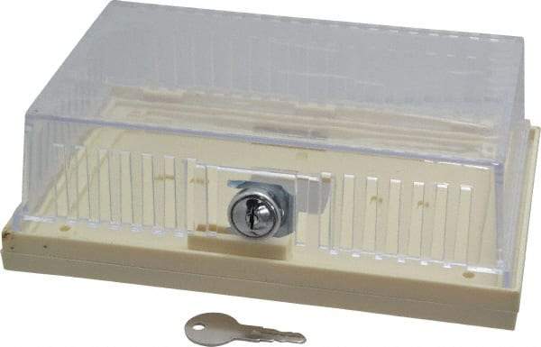 Value Collection - Plastic, Dual Base Thermostat Guard - 7-5/8" Inside Width x 2-1/8" Inside Depth x 4-1/4" Inside Height - Americas Tooling