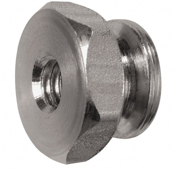 Electro Hardware - #8-32 UNC Thread, Uncoated, Grade 303 Stainless Steel Hex Thumb Nut - Americas Tooling