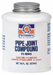 Permatex - 16 oz Brush Top Can Black Pipe Sealant - 400°F Max Working Temp, Seals & Secures Metal Fittings - Americas Tooling