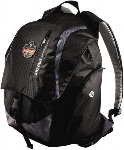 Ergodyne - 4 Pocket, 3600 Cubic Inch, Polyester Back Pack - 15 Inch Wide x 12 Inch Deep x 20 Inch High, Black, Model No. 5143 - Americas Tooling