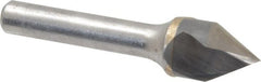 Hertel - 5/8" Head Diam, 3/8" Shank Diam, 1 Flute 60° Solid Carbide Countersink - Americas Tooling