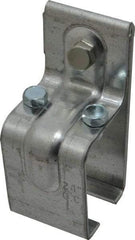 National Mfg. - 300 Lb Capacity, Galvanized, Single Splice Box Rail Bracket - 2" Long, 4-1/2" High, 2-1/4" Wide - Americas Tooling