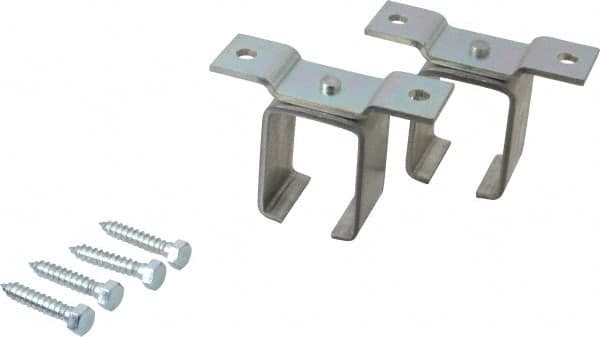 National Mfg. - 300 Lb Capacity, Galvanized, Single Ceiling Box Rail Bracket - 4-7/8" Long, 3-1/2" High, 1-1/2" Wide - Americas Tooling