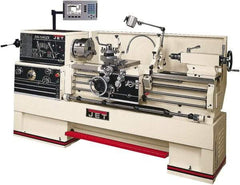 Jet - 14" Swing, 40" Between Centers, 230 Volt, Triple Phase Engine Lathe - 7MT Taper, 7-1/2 hp, 25 to 1,800 RPM, 3-1/8" Bore Diam, 40" Deep x 47" High x 97-1/2" Long - Americas Tooling