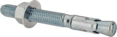 Powers Fasteners - 1/2" Diam, 1/2" Drill, 4-1/2" OAL, 1" Min Embedment Wedge Expansion Concrete Anchor - 1018 Steel, Zinc-Plated Finish, Hex Nut Head, Hex Drive, 2-3/4" Thread Length - Americas Tooling