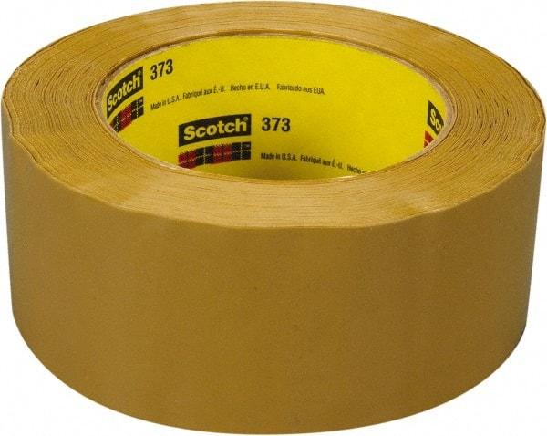 3M - 3" x 55 Yd Natural (Color) Rubber Adhesive Sealing Tape - Polypropylene Film Backing, 2.5 mil Thick, 60 Lb Tensile Strength, Series 373 - Americas Tooling