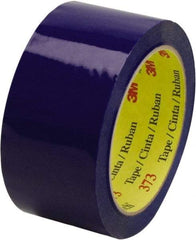 3M - 2" x 55 Yd Blue Rubber Adhesive Sealing Tape - Polypropylene Film Backing, 2.5 mil Thick, 60 Lb Tensile Strength, Series 373 - Americas Tooling