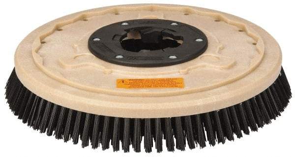 PRO-SOURCE - 17" Diam Scrubbing Brush - 15" Machine, 1-1/2" Trim Length, Black Pad, Polypropylene - Americas Tooling