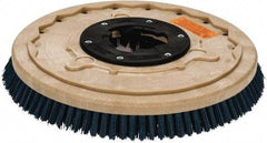 PRO-SOURCE - 17" Diam Scrubbing Brush - 15" Machine, 1-1/2" Trim Length, Blue Pad, Silicone Carbide & Nylon - Americas Tooling