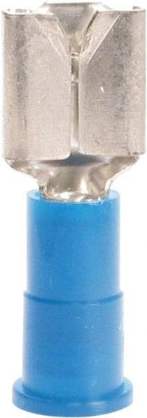 3M - 16 to 14 AWG, Vinyl, Partially Insulated, Female Wire Disconnect - 3/16 Inch Wide Tab, Blue, RoHS 2011/65/EU Compliant - Americas Tooling