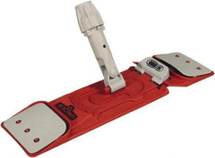 Unger - 15-3/4" Long x 4-1/4" Wide Nylon Plastic Flat Mop Holder - Red & Gray, Socket/Pin - Americas Tooling