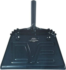 Ability One - 13" Wide Handheld Dustpan - Steel Body, 4" Handle, Black - Americas Tooling