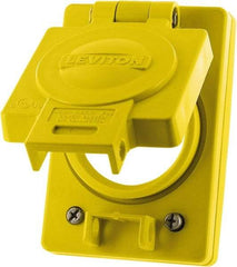 Leviton - 1 Gang, (0) Knockouts, PVC Rectangle Floor Box - Americas Tooling