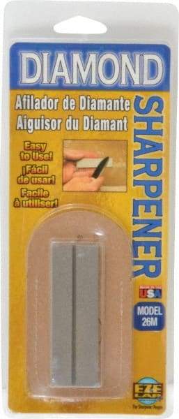 Eze Lap - 3" Long x 1" Wide x 1/4" Thick, Diam ond Sharpening Stone - Flat, 400 Grit, Medium Grade - Americas Tooling