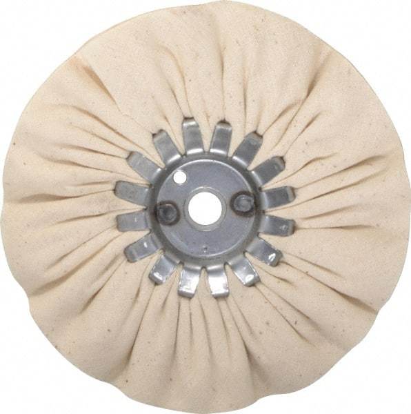 Made in USA - 6" Diam x 1/2" Thick Unmounted Buffing Wheel - 14 Ply, Bias Cut, 5/8" Arbor Hole - Americas Tooling