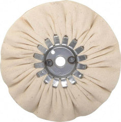 Made in USA - 6" Diam x 1/2" Thick Unmounted Buffing Wheel - 14 Ply, Bias Cut, 5/8" Arbor Hole - Americas Tooling