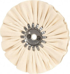 Made in USA - 7" Diam x 1/2" Thick Unmounted Buffing Wheel - 14 Ply, Bias Cut, 5/8" Arbor Hole - Americas Tooling