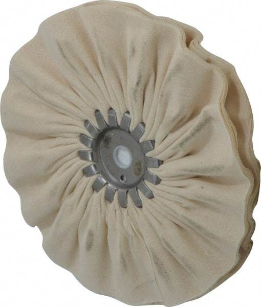 Made in USA - 8" Diam x 1/2" Thick Unmounted Buffing Wheel - 14 Ply, Bias Cut, 5/8" Arbor Hole - Americas Tooling