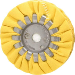 Made in USA - 4" Diam x 1/2" Thick Unmounted Buffing Wheel - 14 Ply, Bias Cut, 1/2" Arbor Hole - Americas Tooling