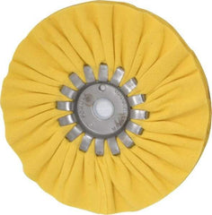 Made in USA - 6" Diam x 1/2" Thick Unmounted Buffing Wheel - 14 Ply, Bias Cut, 5/8" Arbor Hole - Americas Tooling