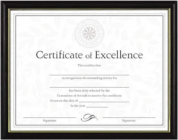 Dax - Black Document Holders-Certificate/Document - 11" High x 8-1/2" Wide - Americas Tooling