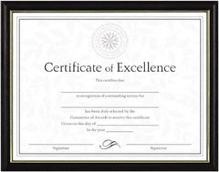 Dax - Black Document Holders-Certificate/Document - 11" High x 8-1/2" Wide - Americas Tooling